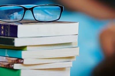 Books with Eyeglasses